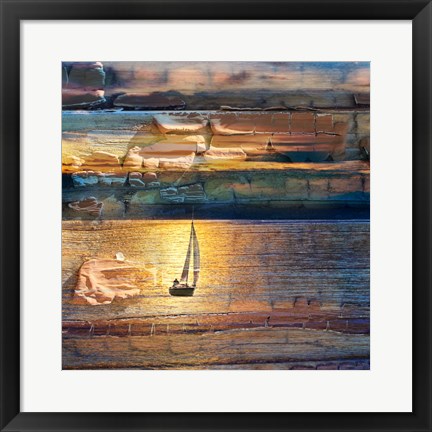 Framed Sunset Sailing 1 Print