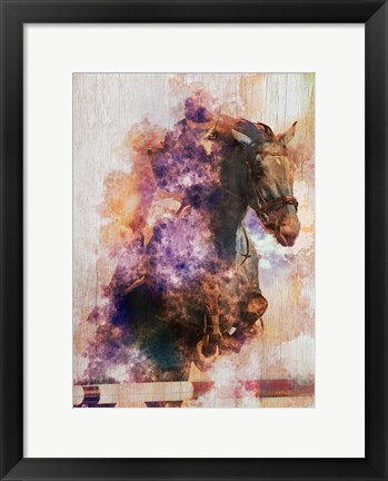 Framed Horse Jumping Print