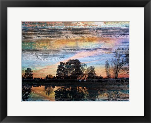 Framed River Sunset Print