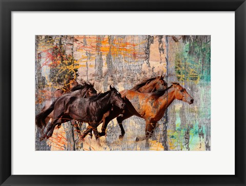 Framed Galloping Horses Print