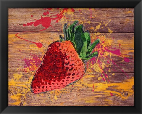 Framed Strawberry Splash Print