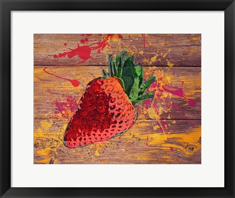 Framed Strawberry Splash Print