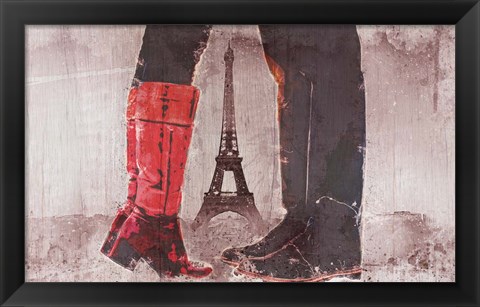 Framed Kiss Kiss Paris Print