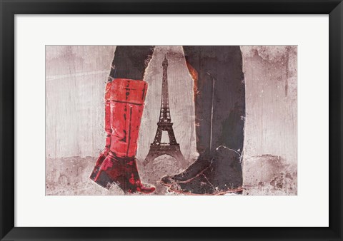 Framed Kiss Kiss Paris Print