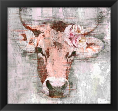 Framed La Vache B Print