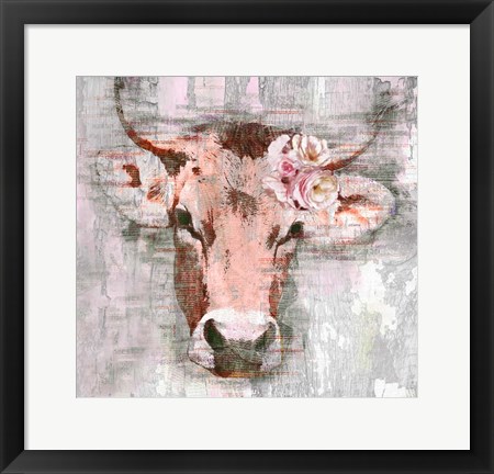 Framed La Vache B Print