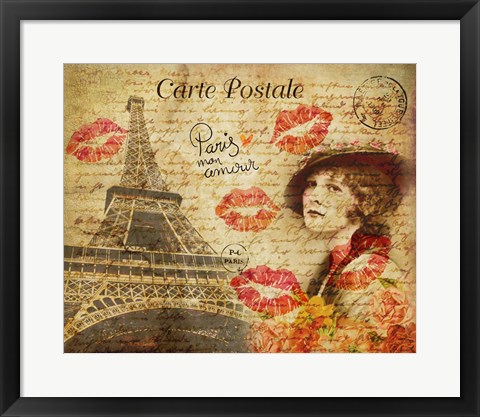 Framed Paris Vintage Print