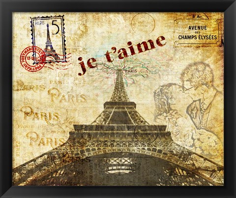 Framed Paris Vintage 2 Print