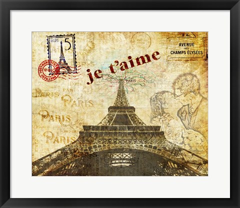 Framed Paris Vintage 2 Print