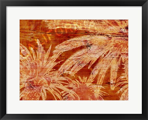 Framed Orange Palm Grove Print