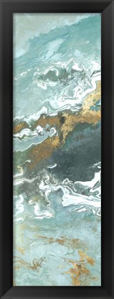 Framed Green Marble I Print