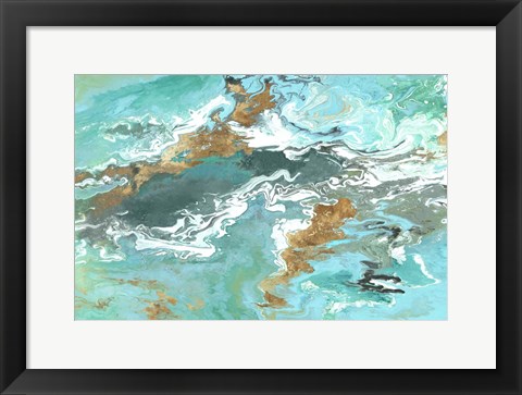 Framed Green Marble IV Print