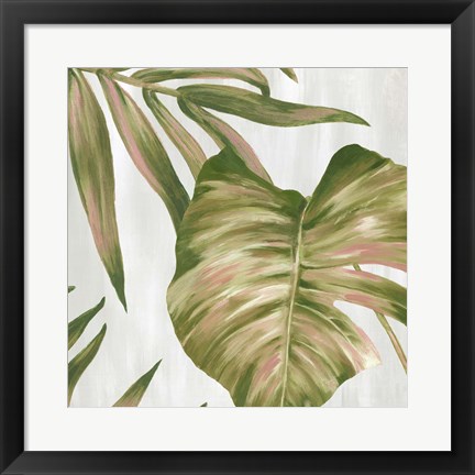 Framed Pink Leaves I Print