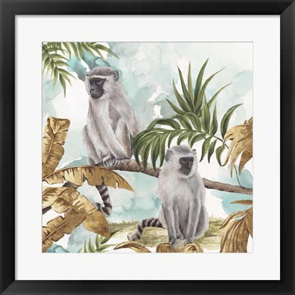 Framed Golden Monkeys Print