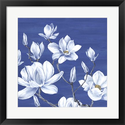 Framed Blooming Magnolias II Print