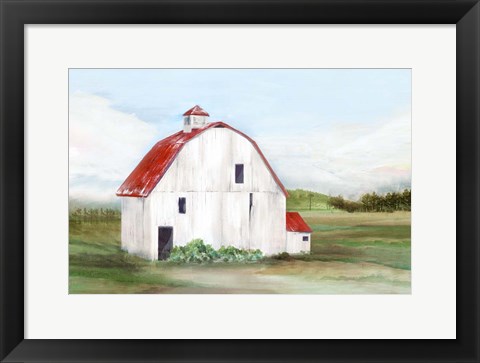 Framed Red Barn I Print