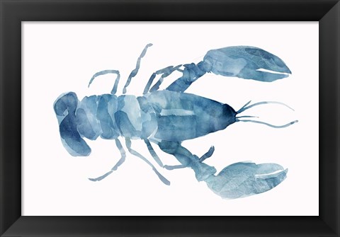 Framed Blue Lobster Print