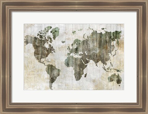 Framed World Map I Print