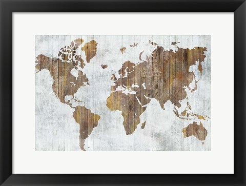 Framed World Map II Print