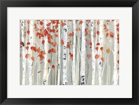 Framed Red Leaves Print