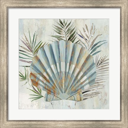 Framed Turquoise Shell II Print