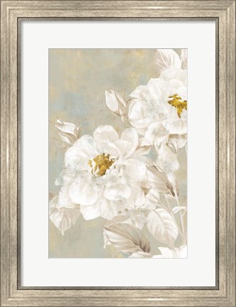 Framed White Rose II Print