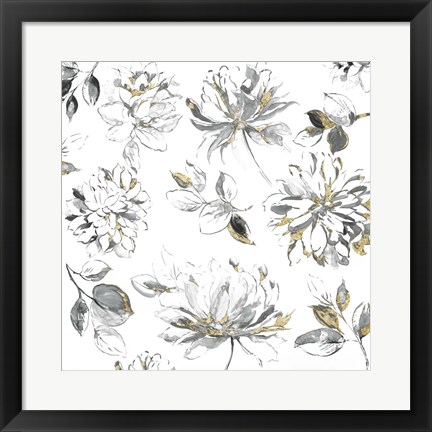 Framed Flora Outlines Print