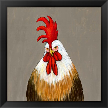 Framed Rooster Doodle Do Print