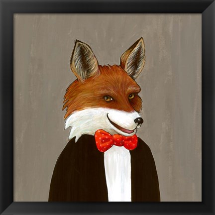 Framed Mr Fox Thinks Out of the Box Print