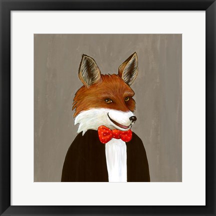 Framed Mr Fox Thinks Out of the Box Print