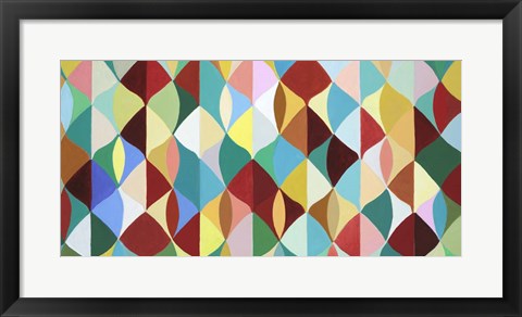 Framed Multicolor Leaves II Print