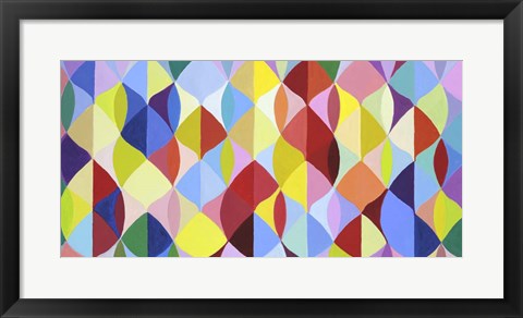 Framed Multicolor Leaves III Print