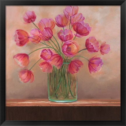 Framed Pink Petals I Print