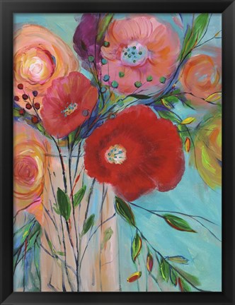 Framed Jubilant Bouquet II Print