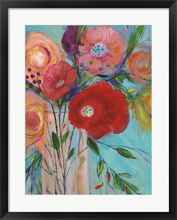 Framed Jubilant Bouquet II Print