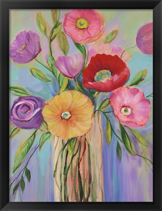 Framed Jubilant Bouquet III Print