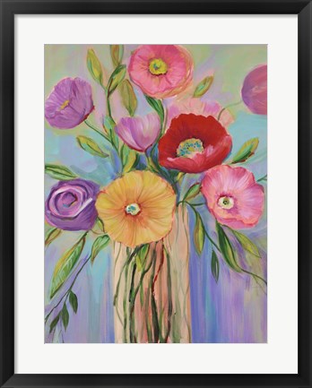 Framed Jubilant Bouquet III Print