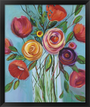 Framed Jubilant Bouquet IV Print