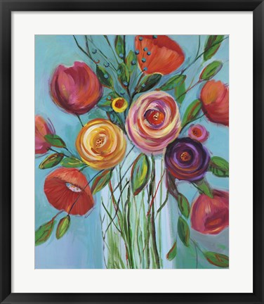 Framed Jubilant Bouquet IV Print