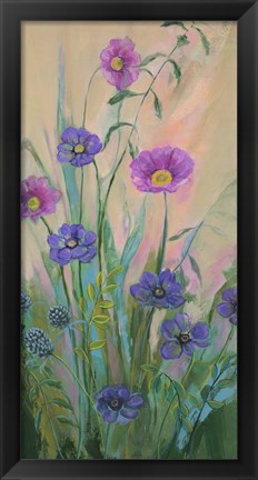 Framed Ultra Violet Petals I Print