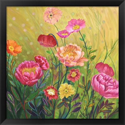 Framed Flower Field II Print