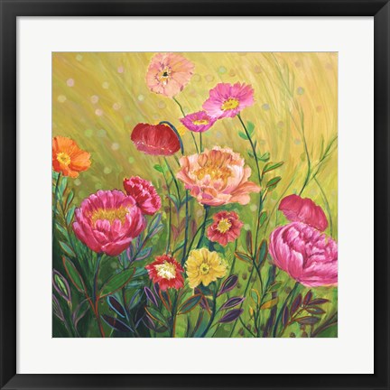 Framed Flower Field II Print