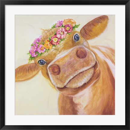 Framed Zen Cow Print