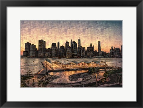 Framed Lower Manhattan at Twilight Print