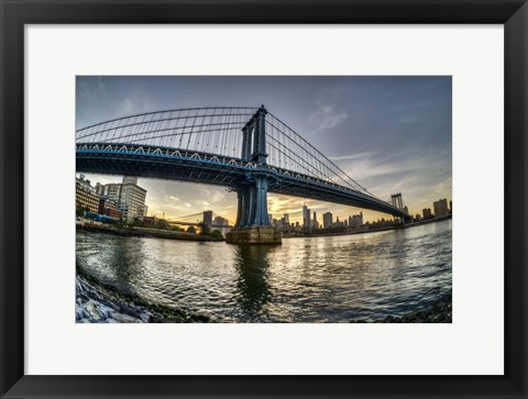 Framed Manhattan Bridge &amp; Skyline A Print