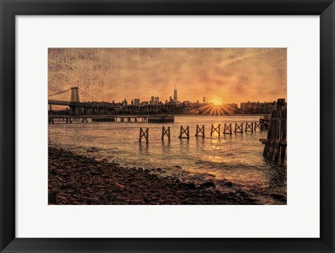 Framed East River Sunset Print