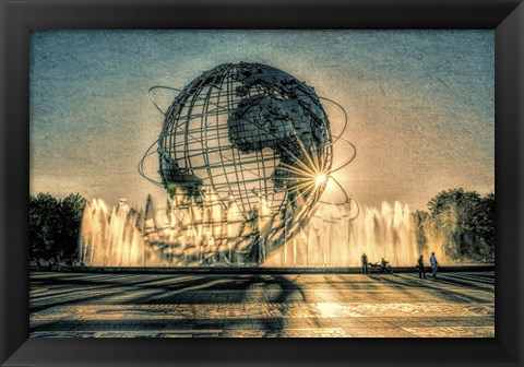 Framed Sun Setting Behind Unisphere Print