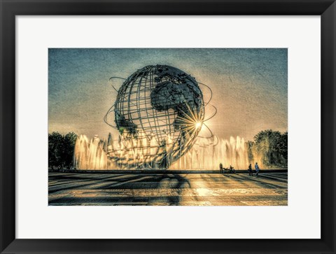 Framed Sun Setting Behind Unisphere Print