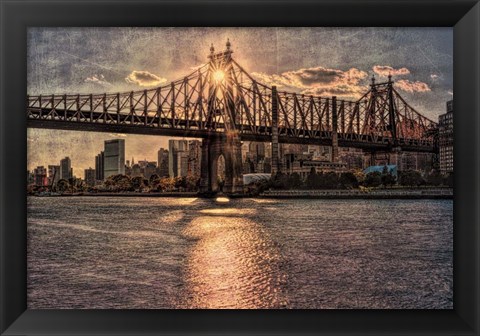 Framed Sunset Behind Queensboro C Print