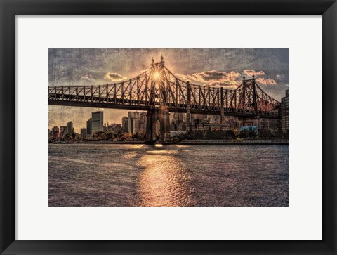 Framed Sunset Behind Queensboro C Print